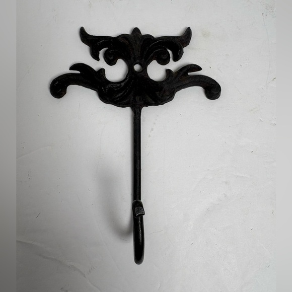 Vintage Victorian Style Cast Iron  Black Wall Hook - Picture 2 of 9